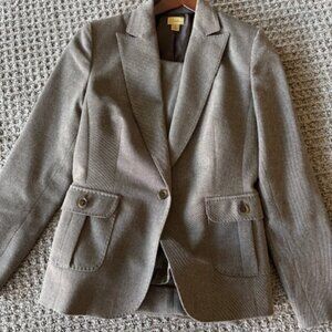 Brown Tweed Women's Pants Suit size 6